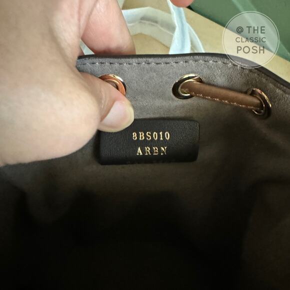 New Fendi Mini Mon Tresor Brown Fabric Mini Bucket Bag - Picture 10 of 11